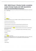 HSC 4624 Exam 3 Study Guide complete Latest Actual study set with Questions and correct&sol;verified Answers