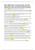 HSC 4624 Quiz 3 Actual study set with Questions and correct&sol;verified Answers