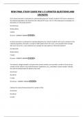 REM FINAL STUDY GUIDE HW 1-5 UPDATED QUESTIONS AND ANSWERS