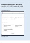 Kentucky Permit Test Flash Cards &sol; Actual Questions & Verified Answers&comma; 2025 &sol; 2026&period;Kentucky Permit Test Flash Cards &sol; Actual Questions & Verified Answers&comma; 2025 &sol; 2026&period;
