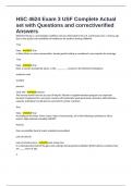 HSC 4624 Exam 3 USF Complete Actual set with Questions and correct&sol;verified Answers