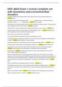 HSC 4624 Exam 1 Actual complete set with Questions and correct&sol;verified Answers