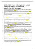 HSC 4624&colon; Exam II Study Guide Actual study set with Questions and correct&sol;verified Answers