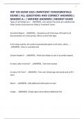 INP 100 EXAM 2025 &lpar;INPATIENT FUNDAMENTALS EXAM&rpar; &vert; ALL QUESTIONS AND CORRECT ANSWERS &vert; GRADED A&plus; &vert; VERIFIED ANSWERS &vert; NEWEST EXAM
