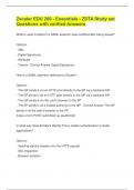 Zscaler EDU 200 - Essentials - ZDTA Study set Questions with verified Answers