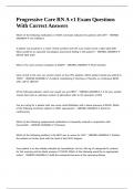 Progressive Care RN A v1 Exam Questions With Correct Answers&period;