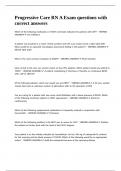 Progressive Care RN A Exam questions with correct answers&period;