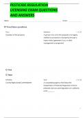 PESTICIDE REGULATION LICENSING &vert; EXAM QUESTIONS AND ANSWERS
