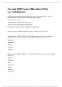 Nursing 2200 Exam 3 Questions With Correct Answers&period;