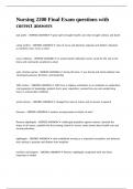 Nursing 2200 Final Exam Questions with correct answers&period;