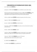 FUNDAMENTALS OF PHARMACOLOGY EXAM 1 Q&A
