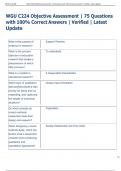 WGU C224 Objective Assessment &vert; 75 Questions  with 100&percnt; Correct Answers &vert; Verified &vert; Latest  Update