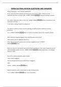 PHPM 310 FINAL REVIEW QUESTIONS AND ANSWERS