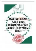 MAC1501 &ndash; Introductory Financial Accounting &lpar;UNISA&rpar; &ndash; Exam Pack 2025 &ndash; Questions with Answers