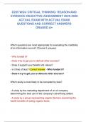 D265 WGU CRITICAL THINKING&colon; REASON AND EVIDENCE OBJECTIVE ASSESSMENT 2025-2026 ACTUAL EXAM WITH ACTUAL EXAM QUESTIONS AND CORRECT ANSWERS GRADED A&plus;