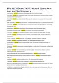 Bio 1113 Exam 3 OSU Actual Questions and verified Answers