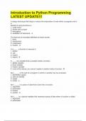 Introduction to Python Programming LATEST UPDATE&excl;&excl;&excl;