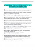 EPA LEAD SUPERVISOR TEST BANK WITH 100&percnt; CORRECT ANSWERS 2024&sol;2025