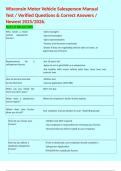 Wisconsin Motor Vehicle Salesperson Manual Test &sol; Verified Questions & Correct Answers &sol; Newest 2025&sol;2026&period; 