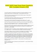 HVAC NATE Heat Pump Exam Questions With Complete Answers 2025
