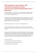 WGU Introduction to Communication - C464 &vert;Comprehensive questions and verified answers&sol;accurate solutions&vert;Already graded A&plus;&vert;Get it 100&percnt; correct&period;