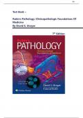 Test Bank - Rubin's Pathology&colon; Clinicopathologic Foundations of Medicine 7th Edition by Strayer&comma; All 34 Chapters Covered&comma;&vert;&vert;Newest Version