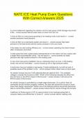  NATE ICE Heat Pump Exam Questions With Correct Answers 2025
