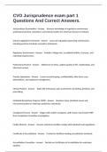 CVO Jurisprudence exam part 1 Questions And Correct Answers&period;