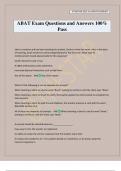 ABAT Exam Questions and Answers 100&percnt; Pass