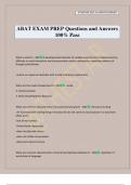 ABAT EXAM PREP Questions and Answers 100&percnt; Pass