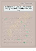 CATEGORY 11 AERIAL APPLICATION TEST QUESTIONS AND ANSWERS 100&percnt; PASS