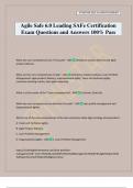 Agile Safe 6&period;0 Leading SAFe Certification Exam Questions and Answers 100&percnt; Pass