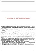 ECPI BIO111 Final Exam With Verified Updates&excl;&excl;&excl;
