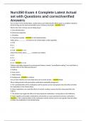 Nurs350 Exam 4 Complete Latest Actual set with Questions and correct&sol;verified Answers