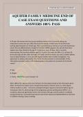 AQUIFER FAMILY MEDICINE END OF CASE EXAM QUESTIONS AND ANSWERS 100&percnt; PASS