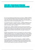 LES 305 - Clark Exam 2 Review Questions with Correct Answers 2025&period;