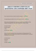 ARGUS CERTIFICATION EXAM QUESTIONS AND ANSWERS 100&percnt; PASS