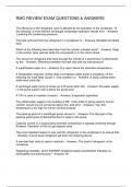 RMO REVIEW EXAM QUESTIONS & ANSWERS