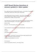 AAFP Board Review Questions & answers graded A&plus; latest update
