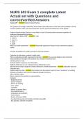 NURS 503 Exam 1 complete Latest Actual set with Questions and correct&sol;verified Answers