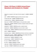 Chem 133 Exam 5 &lpar;2025&rpar; Actual Exam Questions and Answers A&plus; Graded&period;