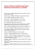 Chem 133 Exam 3 &lpar;2025&rpar; Actual Exam Questions and Answers A&plus; Graded&period;