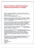 Chem 133 Exam 2 &lpar;2025&rpar; Actual Exam Questions and Answers A&plus; Graded&period;