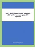 AAFP Board Exam Review questions with verified answers graded A&plus; updated