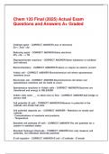 Chem 133 Final &lpar;2025&rpar; Actual Exam Questions and Answers A&plus; Graded&period;