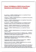Chem 133 Midterm &lpar;2025&rpar; Actual Exam Questions and Answers A&plus; Graded&period;