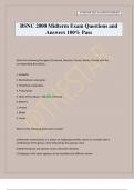 BSNC 2000 Midterm Exam Questions and Answers 100&percnt; Pass