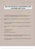 BSU FIN 101 EXAM 1 QUESTIONS AND ANSWERS 100&percnt; PASS
