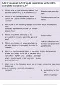 AAFP Journal&sol; AAFP quiz questions with 100&percnt; complete solutions A&plus; 