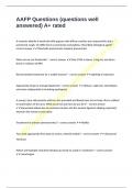 AAFP Questions &lpar;questions well answered&rpar; A&plus; rated